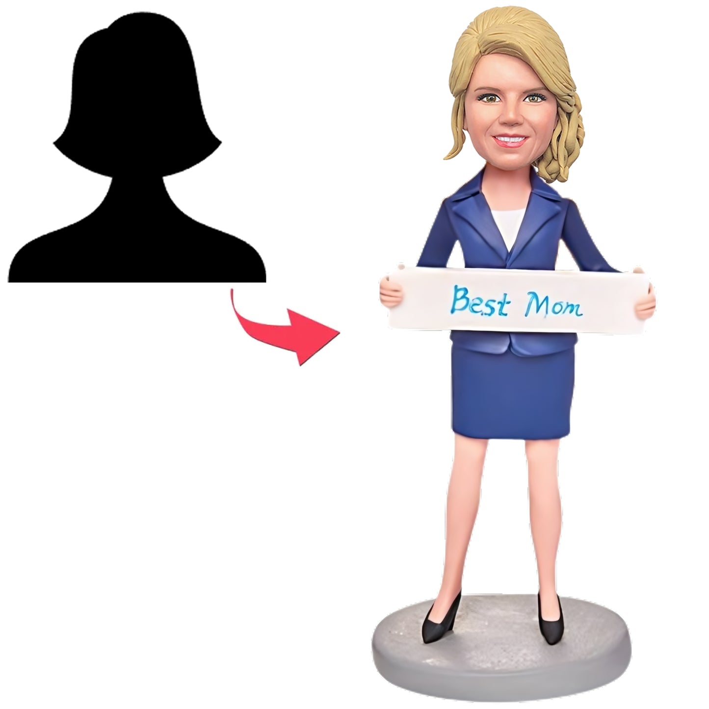 Custom Bobblehead: Personalized " Best Mom" Custom Bobblehead with Engraved Message