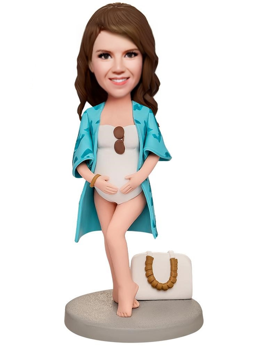 Fashion Maternity Custom Bobblehead with Engraved Text