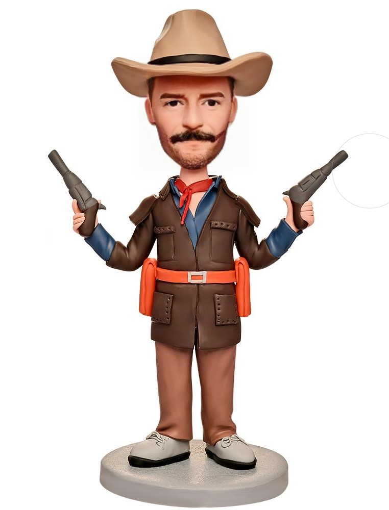 Cowboy Killer Custom Bobblehead With Engraved Text