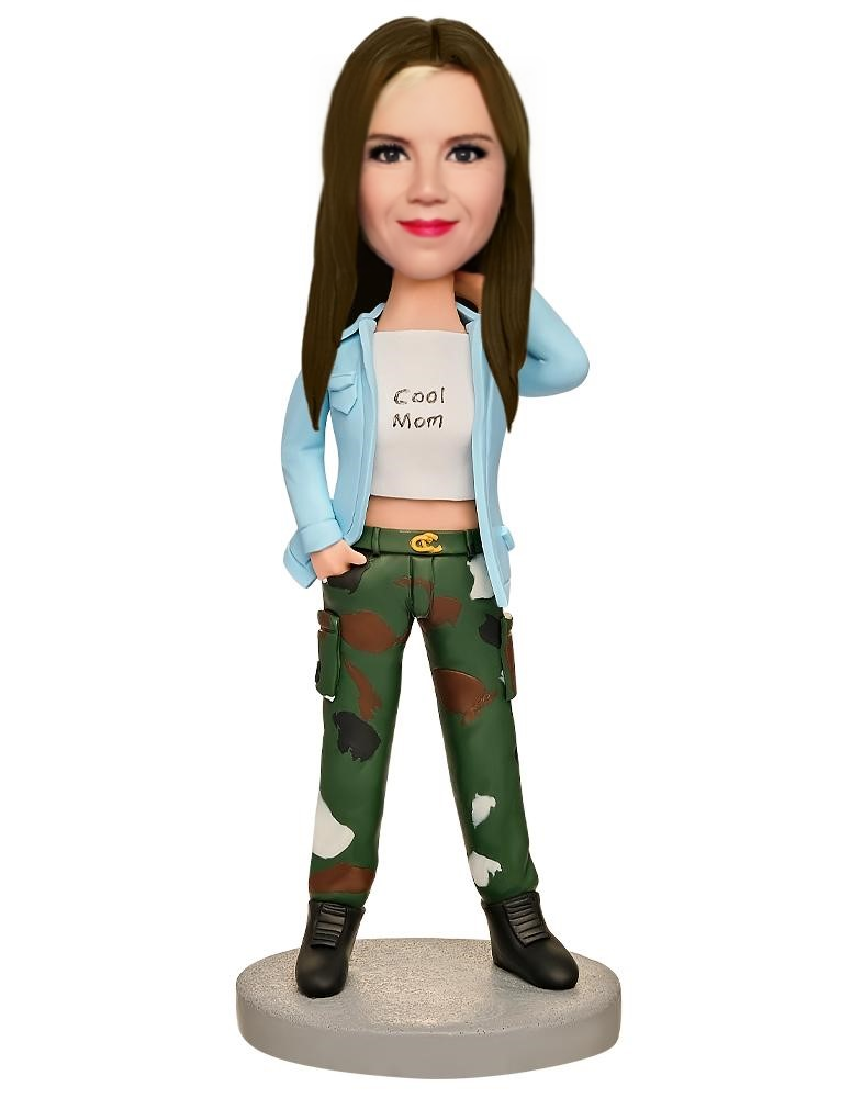 Cool Mom Custom Bobblehead with Engraved Text