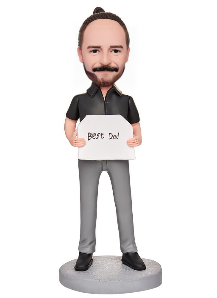 Best Dad Custom Bobblehead with Engraved Text