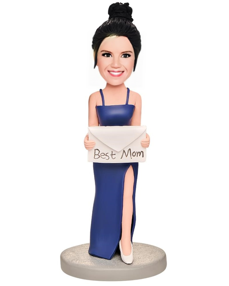 Fashion Mom Custom Bobblehead with Engraved Text