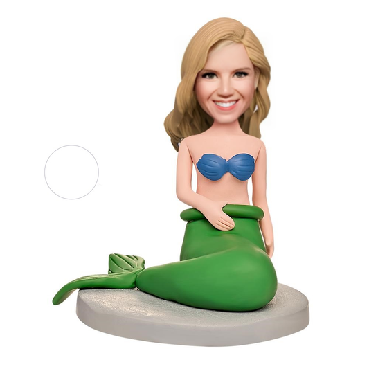 Mermaid Custom Bobblehead With Engraved Text