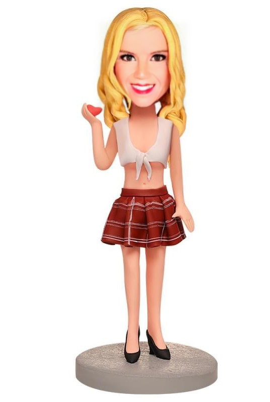 Sexy_Skirt_Girl_Custom_Bobblehead_With_Engraved_Text