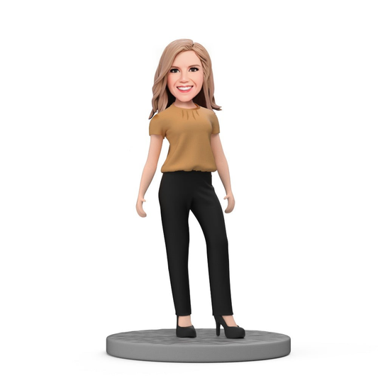 Casual Outfit Bobbleheads for Mom Custom Bobbleheads with Engraved Text