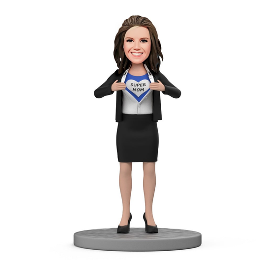 Super Mom Mother&#x27;s Day Gifts Custom Bobblehead With Engraved Text