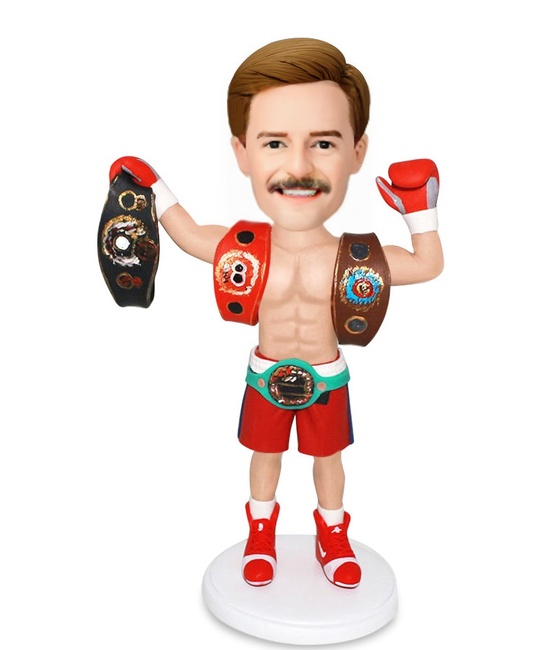 The Boxing King Custom Bobblehead With Engraved Text