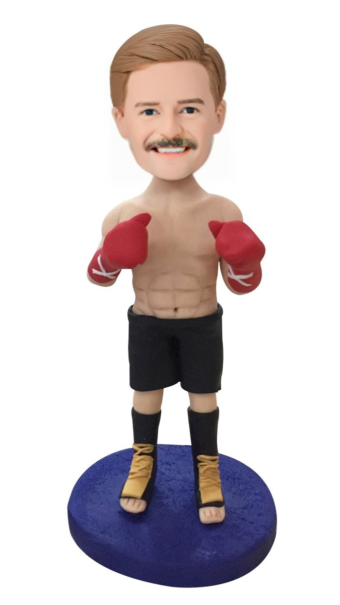 Boxer Custom Bobblehead With Engraved Text