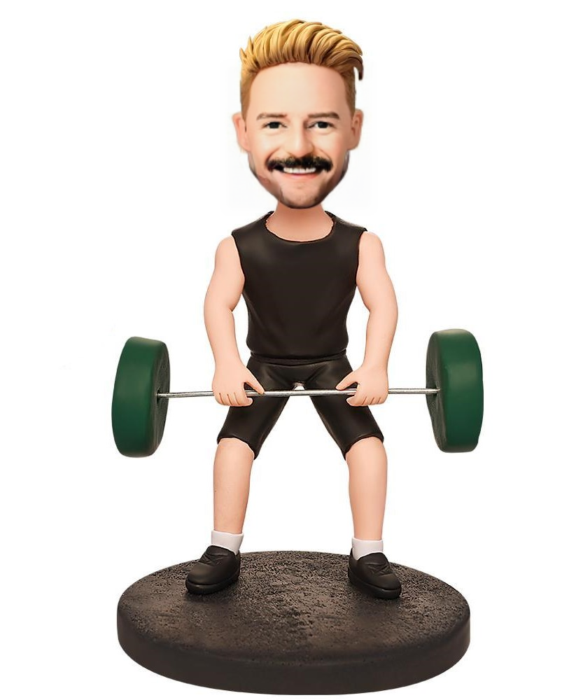 Weightlifter Player Custom Bobblehead With Engraved Text