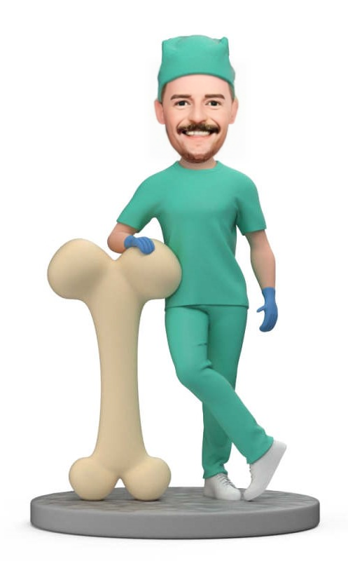 Custom Orthopedist Bobbleheads With Engraved Text