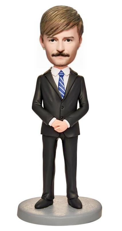 Dress Formally Business Man Custom Bobblehead With Engraved Text