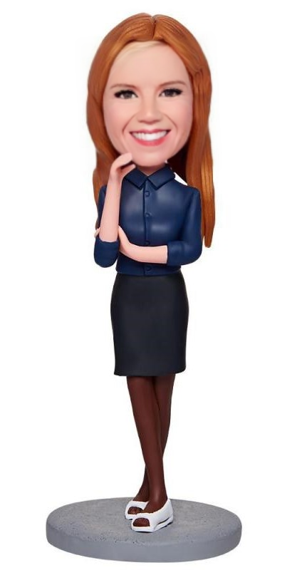 Business Sexy Woman Custom Bobblehead With Engraved Text