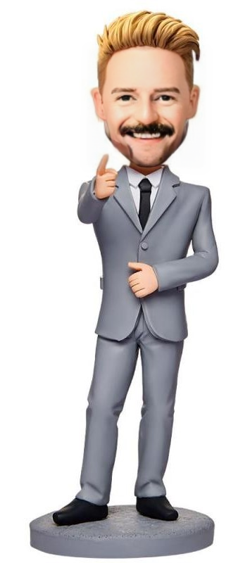 Business Man Believe In Yourself Custom Bobblehead With Engraved Text