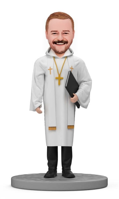 Custom Bobblehead Bishop in Wedding Officiant Attire