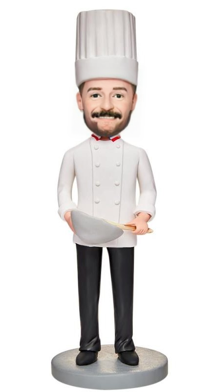 Five Star Chef Custom Bobblehead With Engraved Text