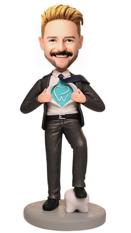 Dentist With Logo Custom Bobblehead