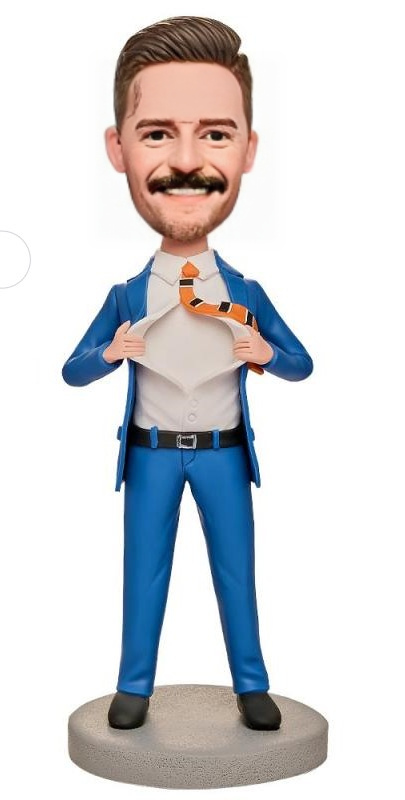 Business Man Custom Bobblehead With Engraved Text