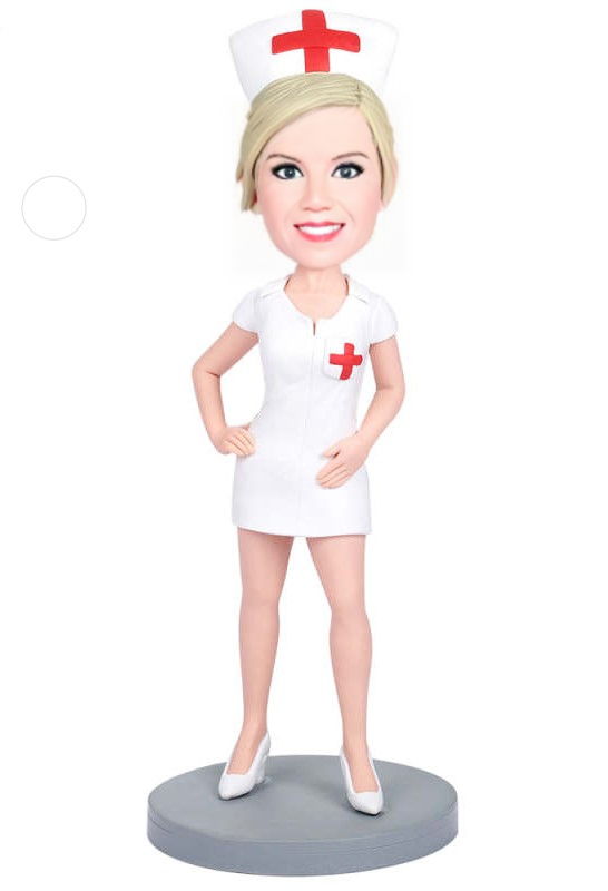 Sexy Nurse Custom Bobblehead With Engraved Text