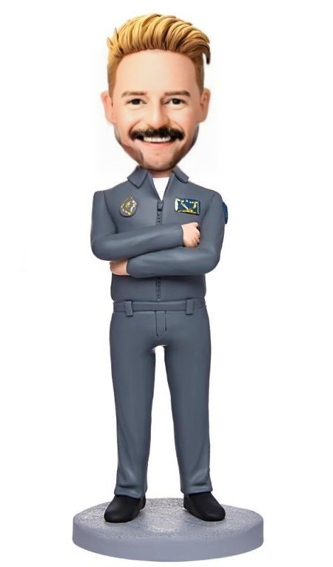 Law Enforcement Officers Custom Bobblehead With Engraved Text