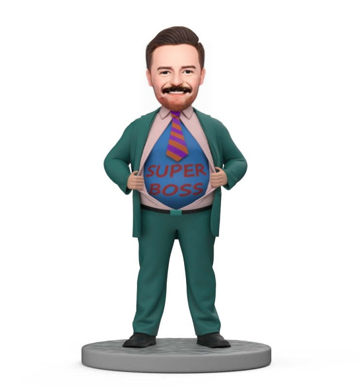 Bosss Day Gift Custom Bobblehead Super Boss Gift For Him