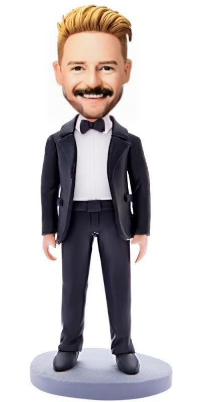 Custom Bobblehead Business Man With Engraved Text