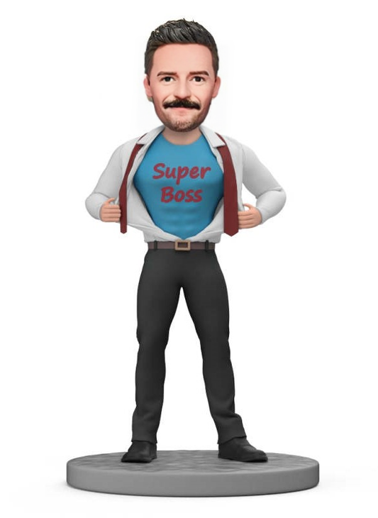 Bosss Day Gift Custom Bobblehead Super Boss Gift For Him