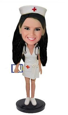 Beautiful Nurse Custom Bobblehead With Engraved Text