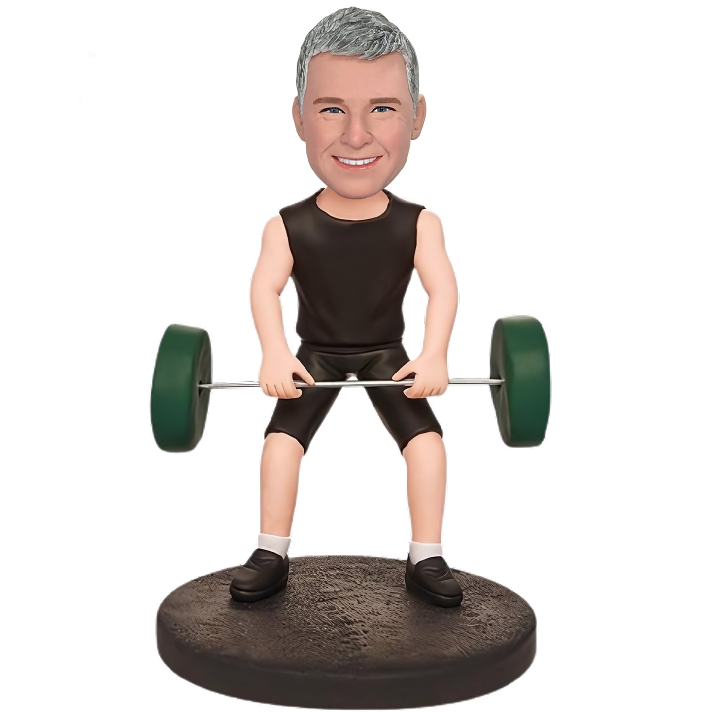 Custom Bobblehead: Weightlifter - A muscular weightlifter bobblehead, ready to lift heavyweights. Perfect for fitness buffs and collectors!